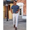 imageCOOFANDY Mens TShirts Short Sleeve Plain Tshirts Casual Crew Neck Basic T Shirt Soft Cooling Fitted Stretch Tee ShirtsNavy Blue