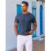 imageCOOFANDY Mens TShirts Short Sleeve Plain Tshirts Casual Crew Neck Basic T Shirt Soft Cooling Fitted Stretch Tee ShirtsNavy Blue