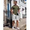 imageCOOFANDY Mens TShirts Short Sleeve Plain Tshirts Casual Crew Neck Basic T Shirt Soft Cooling Fitted Stretch Tee ShirtsOlive Green