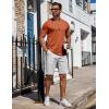 imageCOOFANDY Mens TShirts Short Sleeve Plain Tshirts Casual Crew Neck Basic T Shirt Soft Cooling Fitted Stretch Tee ShirtsOrange