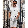imageCOOFANDY Mens TShirts Short Sleeve Plain Tshirts Casual Crew Neck Basic T Shirt Soft Cooling Fitted Stretch Tee ShirtsWhite