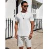 imageCOOFANDY Mens TShirts Short Sleeve Plain Tshirts Casual Crew Neck Basic T Shirt Soft Cooling Fitted Stretch Tee ShirtsWhite