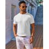 imageCOOFANDY Mens TShirts Short Sleeve Plain Tshirts Casual Crew Neck Basic T Shirt Soft Cooling Fitted Stretch Tee ShirtsWhite