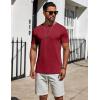 imageCOOFANDY Mens TShirts Short Sleeve Plain Tshirts Casual Crew Neck Basic T Shirt Soft Cooling Fitted Stretch Tee ShirtsWine Red