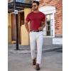 imageCOOFANDY Mens TShirts Short Sleeve Plain Tshirts Casual Crew Neck Basic T Shirt Soft Cooling Fitted Stretch Tee ShirtsWine Red