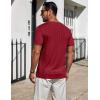 imageCOOFANDY Mens TShirts Short Sleeve Plain Tshirts Casual Crew Neck Basic T Shirt Soft Cooling Fitted Stretch Tee ShirtsWine Red