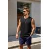 imageCOOFANDY Mens Tank Top Cotton Workout Sleeveless Muscle T Shirts Casual Summer Tank ShirtsBlackBlack 2 Pcs