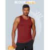 imageCOOFANDY Mens Tank Top UPF 50 Quick Dry Sleeveless Shirts Summer Workout Muscle T Shirt Cool Swim Beach TopBlack Wine Red