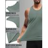 imageCOOFANDY Mens Tank Top UPF 50 Quick Dry Sleeveless Shirts Summer Workout Muscle T Shirt Cool Swim Beach TopBlackDark Army Green