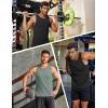 imageCOOFANDY Mens Tank Top UPF 50 Quick Dry Sleeveless Shirts Summer Workout Muscle T Shirt Cool Swim Beach TopBlackDark Army Green