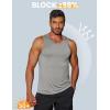 imageCOOFANDY Mens Tank Top UPF 50 Quick Dry Sleeveless Shirts Summer Workout Muscle T Shirt Cool Swim Beach TopBlackLight Grey