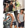imageCOOFANDY Mens Tank Top UPF 50 Quick Dry Sleeveless Shirts Summer Workout Muscle T Shirt Cool Swim Beach TopBlackLight Grey