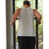 imageCOOFANDY Mens Tank Top UPF 50 Quick Dry Sleeveless Shirts Summer Workout Muscle T Shirt Cool Swim Beach TopBlackLight Grey