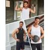 imageCOOFANDY Mens Tank Top UPF 50 Quick Dry Sleeveless Shirts Summer Workout Muscle T Shirt Cool Swim Beach TopBlackWhite
