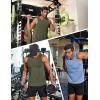 imageCOOFANDY Mens Tank Top UPF 50 Quick Dry Sleeveless Shirts Summer Workout Muscle T Shirt Cool Swim Beach TopLight BlueArmy Green