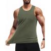 imageCOOFANDY Mens Tank Top UPF 50 Quick Dry Sleeveless Shirts Summer Workout Muscle T Shirt Cool Swim Beach TopLight BlueArmy Green
