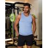 imageCOOFANDY Mens Tank Top UPF 50 Quick Dry Sleeveless Shirts Summer Workout Muscle T Shirt Cool Swim Beach TopLight BlueArmy Green