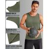 imageCOOFANDY Mens Tank Top UPF 50 Quick Dry Sleeveless Shirts Summer Workout Muscle T Shirt Cool Swim Beach TopLight BlueArmy Green