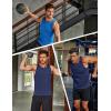 imageCOOFANDY Mens Tank Top UPF 50 Quick Dry Sleeveless Shirts Summer Workout Muscle T Shirt Cool Swim Beach TopNavyBlue