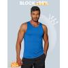 imageCOOFANDY Mens Tank Top UPF 50 Quick Dry Sleeveless Shirts Summer Workout Muscle T Shirt Cool Swim Beach TopNavyBlue