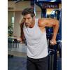 imageCOOFANDY Mens Tank Top UPF 50 Quick Dry Sleeveless Shirts Summer Workout Muscle T Shirt Cool Swim Beach TopWhiteLight Blue