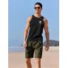 imageCOOFANDY Mens Tank Tops Beach Summer Sleeveless Graphic T Shirts Palm Tree Vacation Quick Dry Muscle TankBlackcoconut