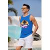 imageCOOFANDY Mens Tank Tops Beach Summer Sleeveless Graphic T Shirts Palm Tree Vacation Quick Dry Muscle TankBluecoconut