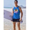 imageCOOFANDY Mens Tank Tops Beach Summer Sleeveless Graphic T Shirts Palm Tree Vacation Quick Dry Muscle TankBluecoconut
