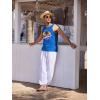 imageCOOFANDY Mens Tank Tops Beach Summer Sleeveless Graphic T Shirts Palm Tree Vacation Quick Dry Muscle TankBluecoconut