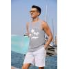 imageCOOFANDY Mens Tank Tops Beach Summer Sleeveless Graphic T Shirts Palm Tree Vacation Quick Dry Muscle TankGraycoconut