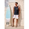 imageCOOFANDY Mens Tank Tops Beach Summer Sleeveless Graphic T Shirts Palm Tree Vacation Quick Dry Muscle TankNavy Blue