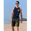 imageCOOFANDY Mens Tank Tops Beach Summer Sleeveless Graphic T Shirts Palm Tree Vacation Quick Dry Muscle TankNavy Blue