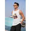 imageCOOFANDY Mens Tank Tops Beach Summer Sleeveless Graphic T Shirts Palm Tree Vacation Quick Dry Muscle TankWhitecar Coconut