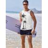 imageCOOFANDY Mens Tank Tops Beach Summer Sleeveless Graphic T Shirts Palm Tree Vacation Quick Dry Muscle TankWhitecoconut