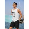 imageCOOFANDY Mens Tank Tops Beach Summer Sleeveless Graphic T Shirts Palm Tree Vacation Quick Dry Muscle TankWhitecoconut
