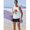 imageCOOFANDY Mens Tank Tops Beach Summer Sleeveless Graphic T Shirts Palm Tree Vacation Quick Dry Muscle TankWhitehawaii Coconut