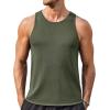 imageCOOFANDY Mens Tank Tops Summer Beach Sleeveless Muscle Shirts Casual Knit Tanks Workout Gym TeeArmy Green