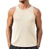 imageCOOFANDY Mens Tank Tops Summer Beach Sleeveless Muscle Shirts Casual Knit Tanks Workout Gym TeeBeige