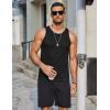 imageCOOFANDY Mens Tank Tops Summer Beach Sleeveless Muscle Shirts Casual Knit Tanks Workout Gym TeeBlack