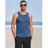 imageCOOFANDY Mens Tank Tops Summer Beach Sleeveless Muscle Shirts Casual Knit Tanks Workout Gym TeeBlue