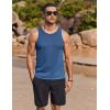 imageCOOFANDY Mens Tank Tops Summer Beach Sleeveless Muscle Shirts Casual Knit Tanks Workout Gym TeeBlue