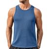 imageCOOFANDY Mens Tank Tops Summer Beach Sleeveless Muscle Shirts Casual Knit Tanks Workout Gym TeeBlue