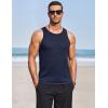imageCOOFANDY Mens Tank Tops Summer Beach Sleeveless Muscle Shirts Casual Knit Tanks Workout Gym TeeNavy Blue
