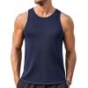 imageCOOFANDY Mens Tank Tops Summer Beach Sleeveless Muscle Shirts Casual Knit Tanks Workout Gym TeeNavy Blue