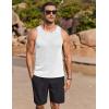 imageCOOFANDY Mens Tank Tops Summer Beach Sleeveless Muscle Shirts Casual Knit Tanks Workout Gym TeeWhite