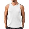 imageCOOFANDY Mens Tank Tops Summer Beach Sleeveless Muscle Shirts Casual Knit Tanks Workout Gym TeeWhite