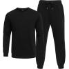 imageCOOFANDY Mens Tracksuit 2 Piece Long Sleeve Pullover Jogging Track Suit Athletic Casual Sweatsuit1black