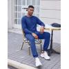 imageCOOFANDY Mens Tracksuit 2 Piece Long Sleeve Pullover Jogging Track Suit Athletic Casual SweatsuitBlue
