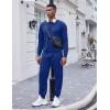 imageCOOFANDY Mens Tracksuit 2 Piece Long Sleeve Pullover Jogging Track Suit Athletic Casual SweatsuitBlue