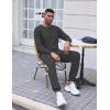imageCOOFANDY Mens Tracksuit 2 Piece Long Sleeve Pullover Jogging Track Suit Athletic Casual SweatsuitDark Grey